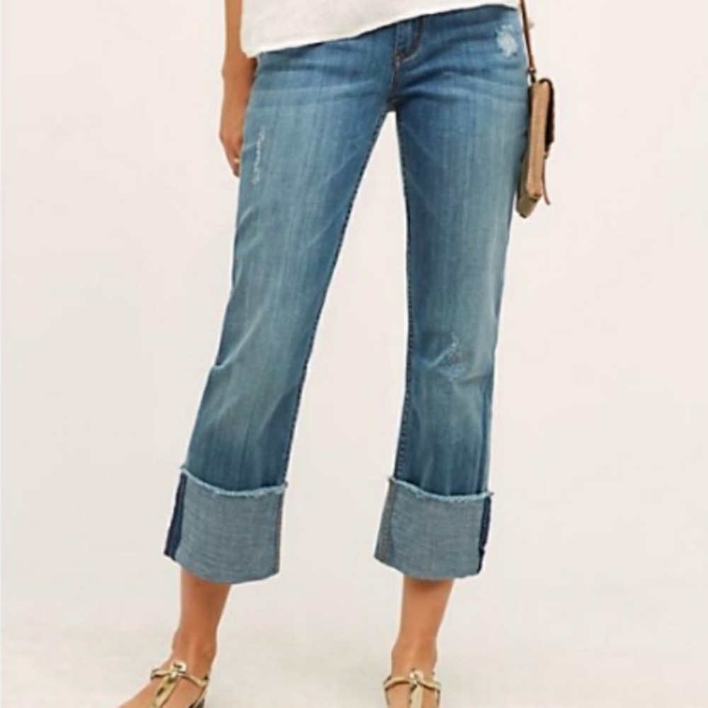 ANTHRO PILCRO Hyphen Cuff Crop Jeans